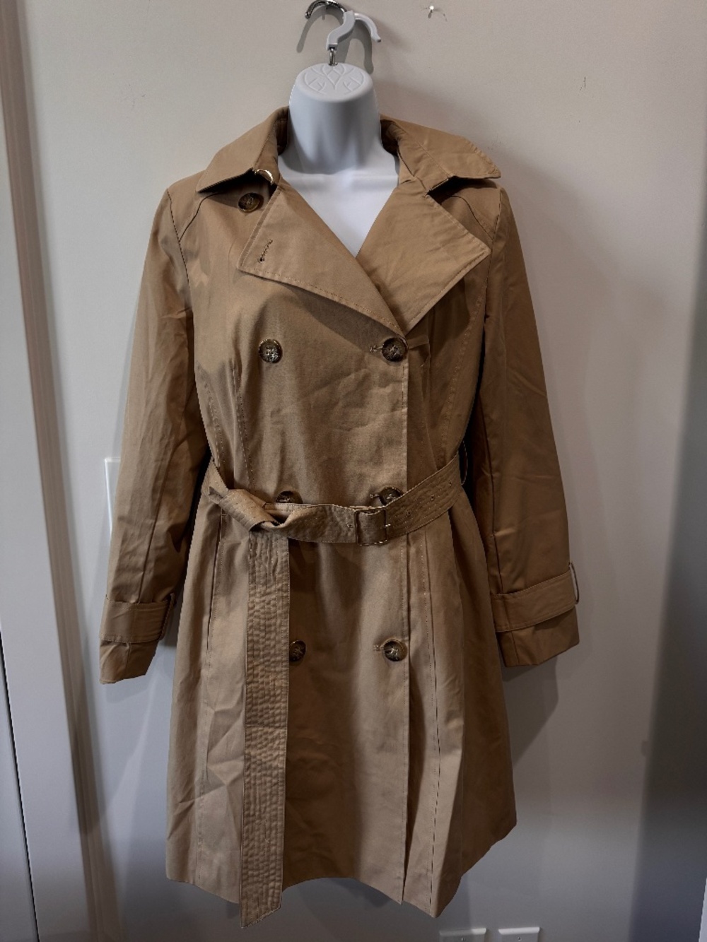 New W/O tags COLE HAAN Signature Double Breasted Classic Trench Coat
